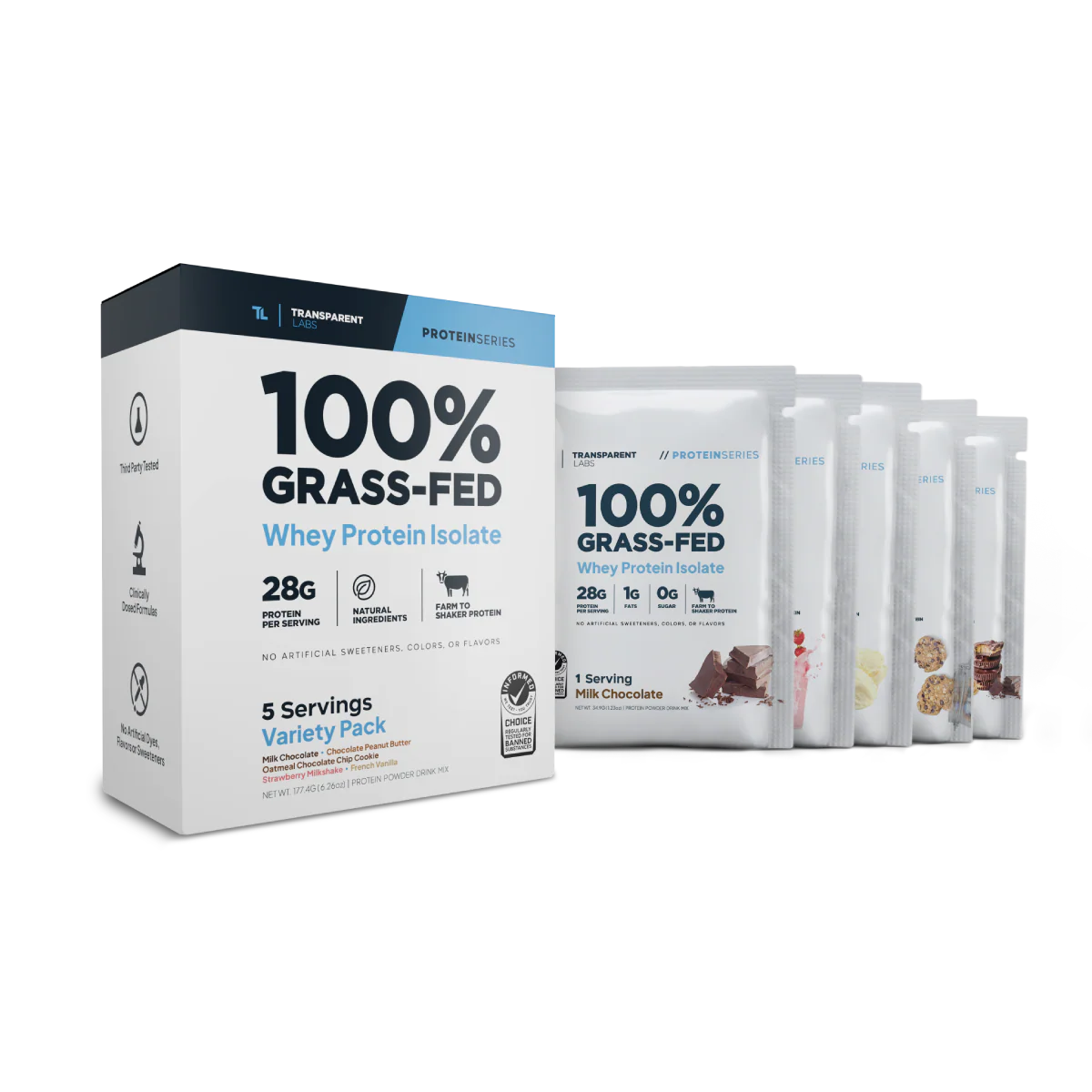 Transparent Labs Whey Protein Isolate - 5 Serving Variety Pack