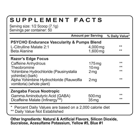 Psycho Pharma Edge of Insanity Pre-Workout