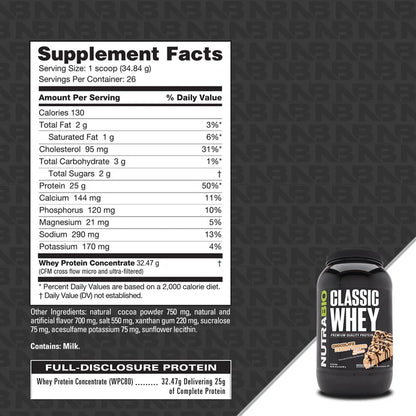 NutrraBio Classic Whey Protein Concentrate