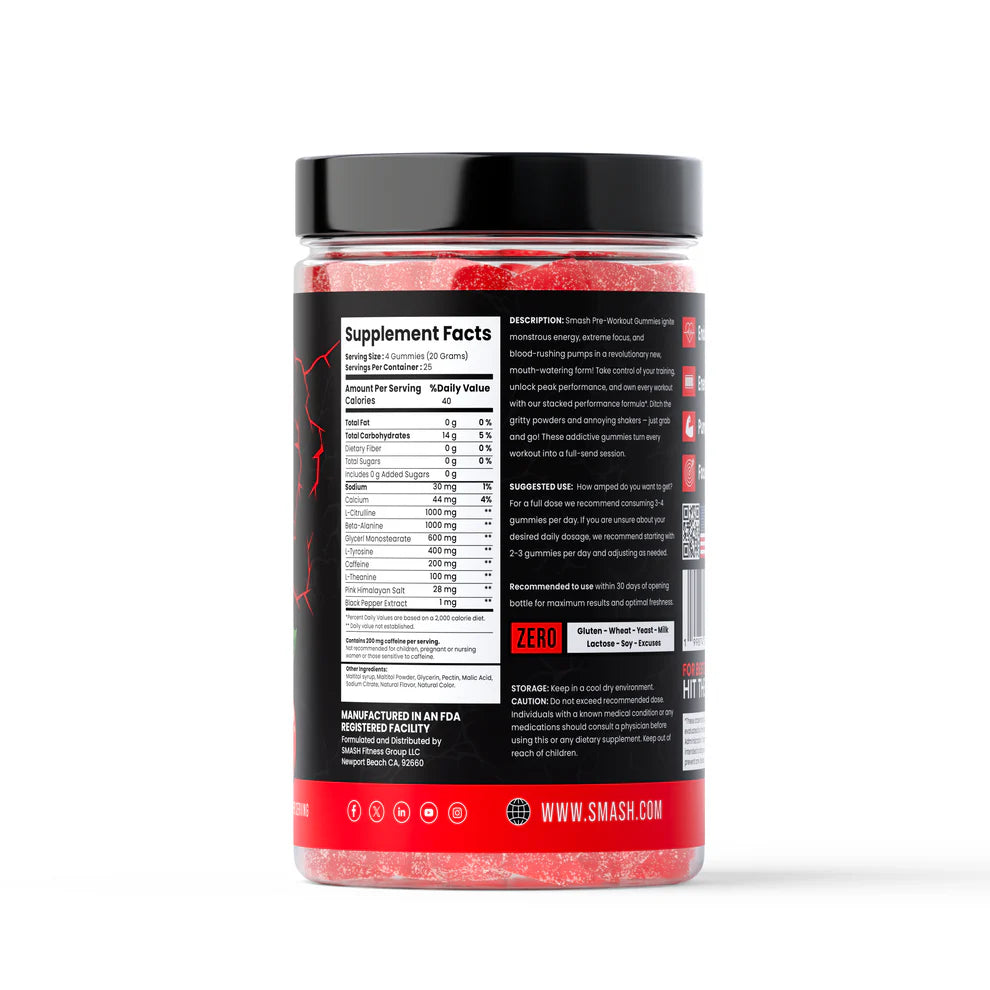 Smash Pre Workout Gummies
