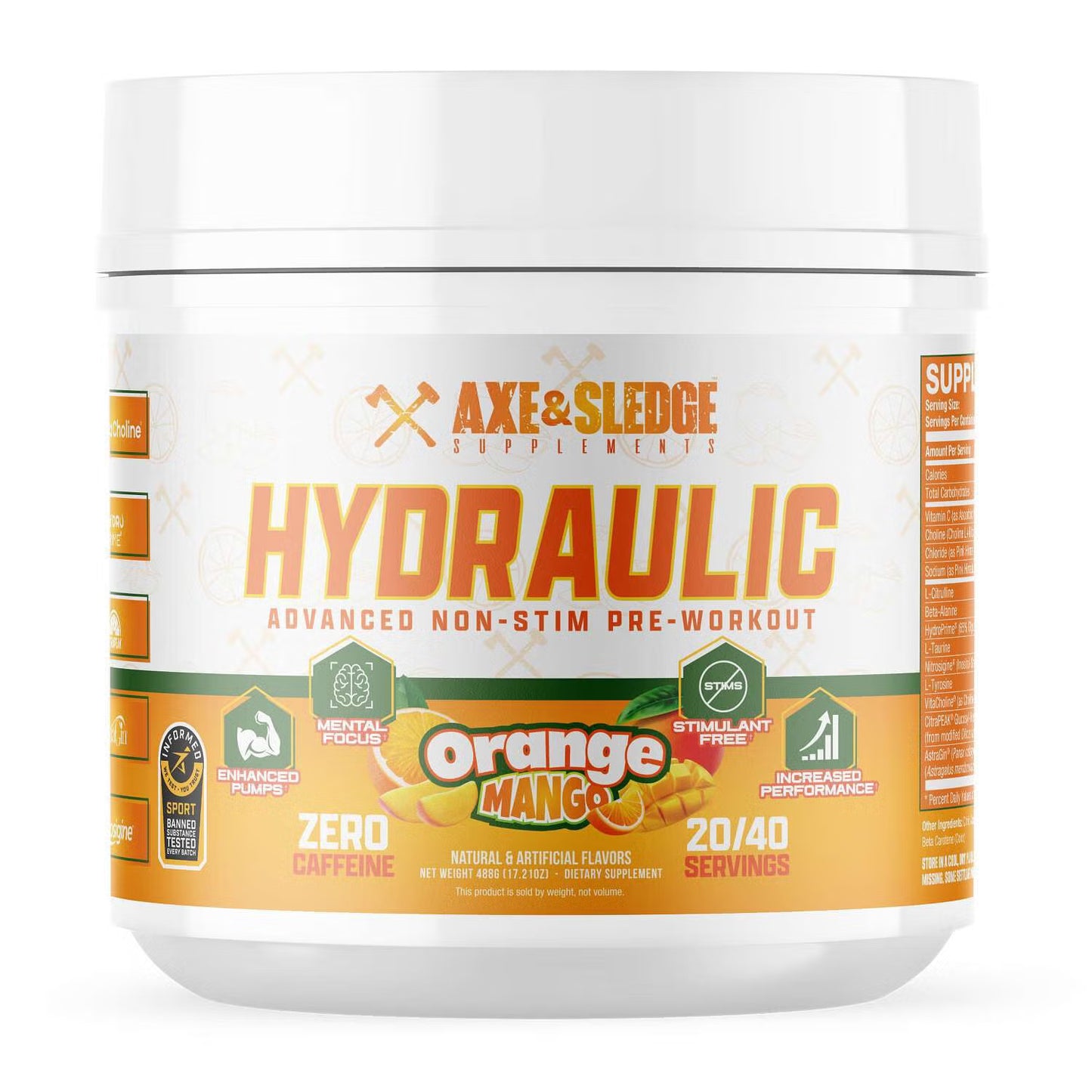 Axe & Sledge Hydraulic Stim-Free Pre-Workout