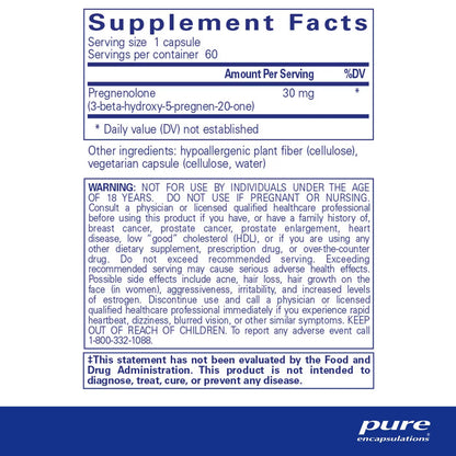 Pure Encapsulations Pregnenolone