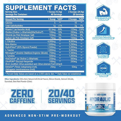 Axe & Sledge Hydraulic Stim-Free Pre-Workout