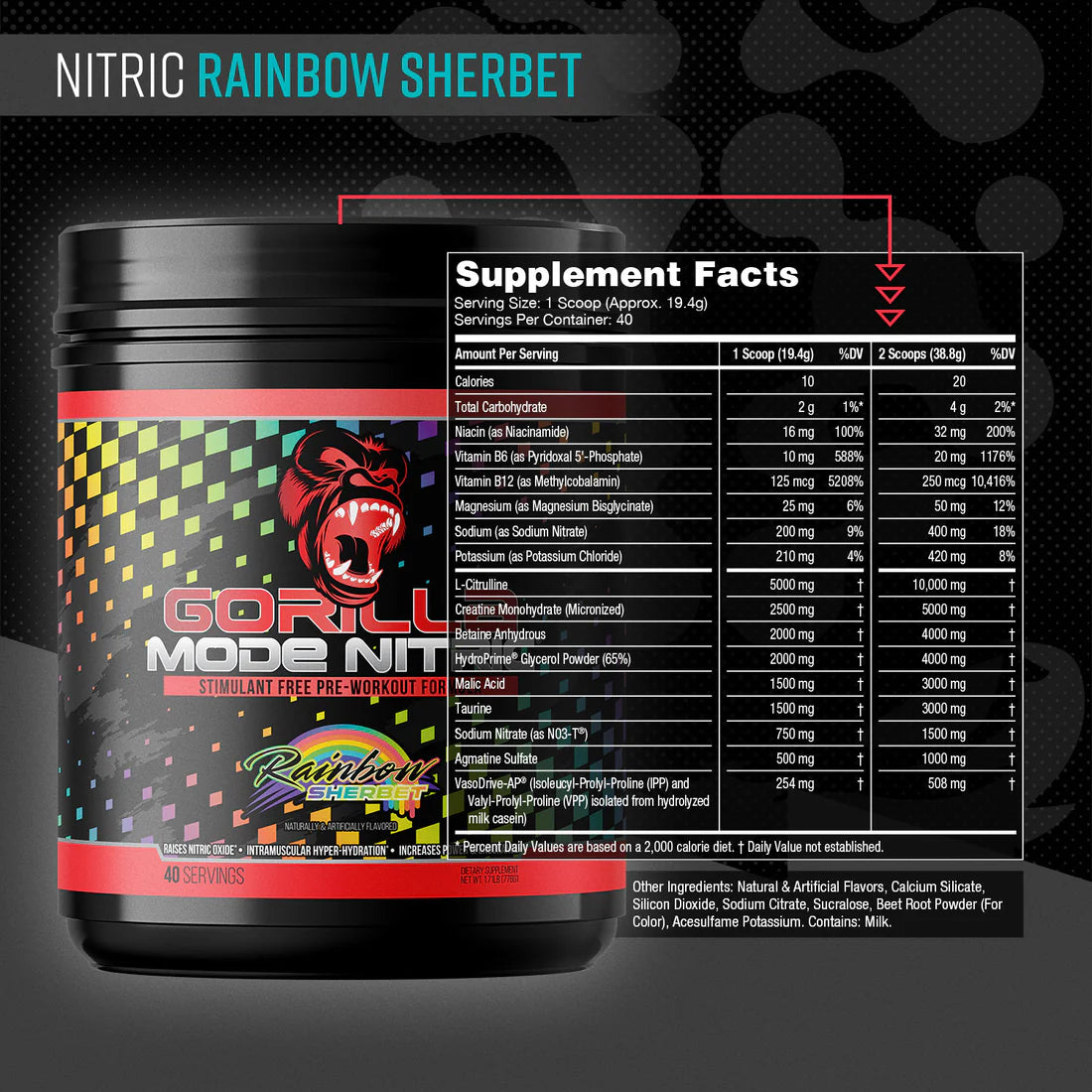 Gorilla Mode Nitric stimulant Free Pre-Workout