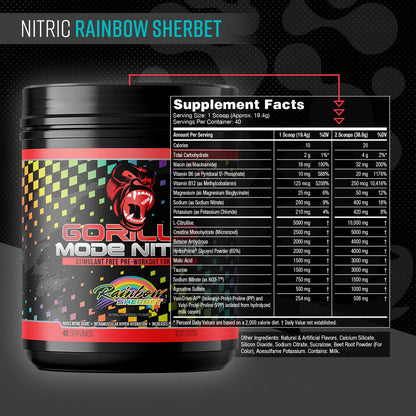 Gorilla Mode Nitric stimulant Free Pre-Workout
