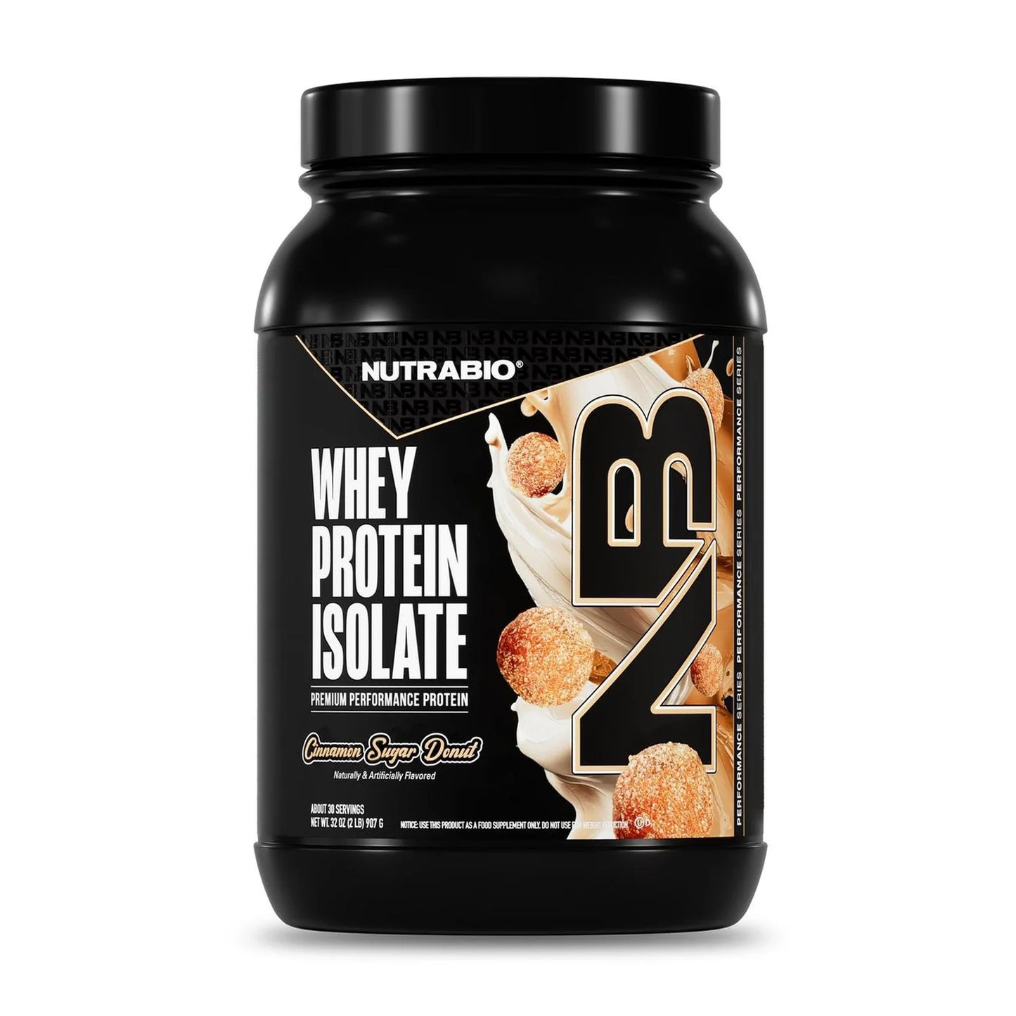 NutraBio Whey Protein Isolate 2lb