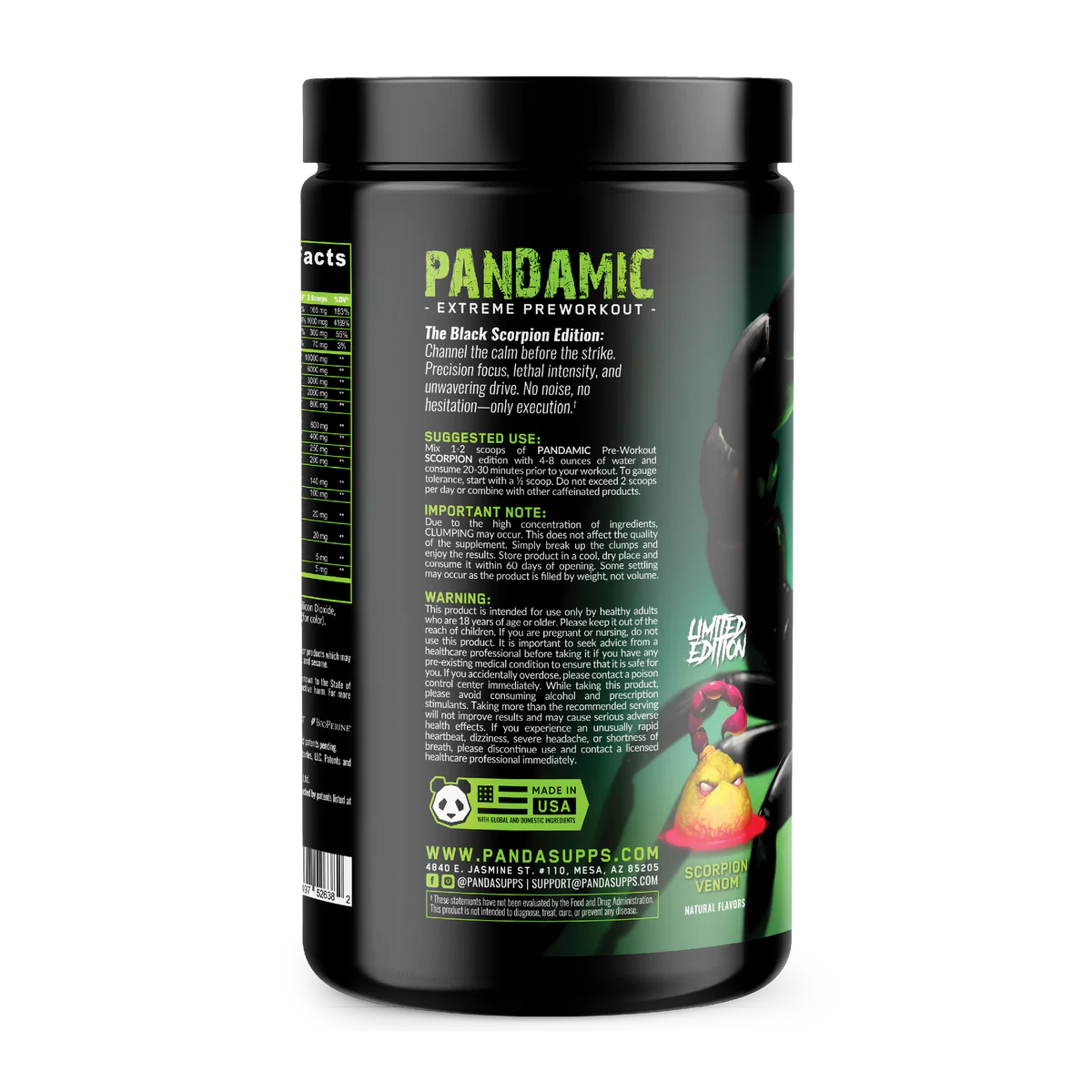 PANDAMIC - Limited Edition Extreme Pre-Workout (SCORPION VENOM)