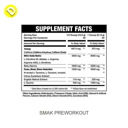 Dice Labz SMAK Pre-Workout