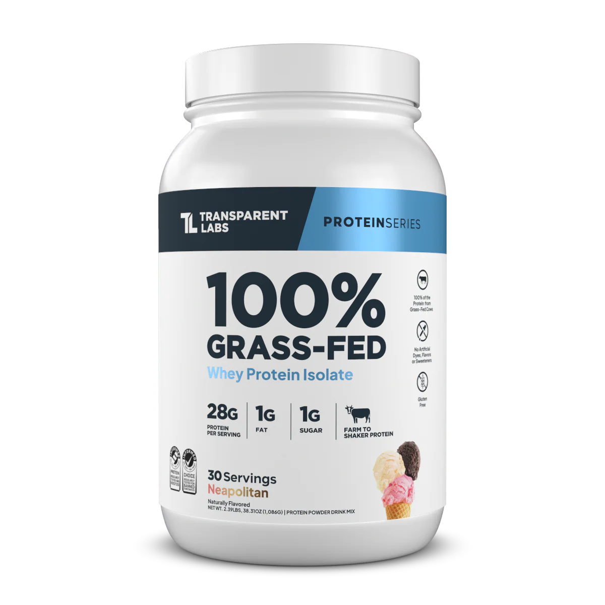 Transparent Labs 100% Grass-Fed Whey Isolate Protein