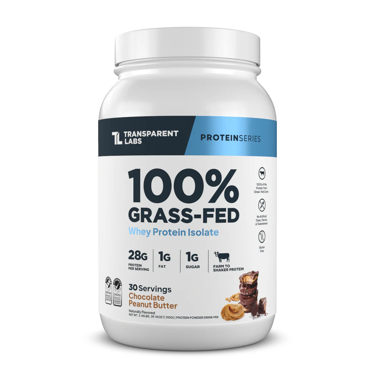 Transparent Labs 100% Grass-Fed Whey Isolate Protein