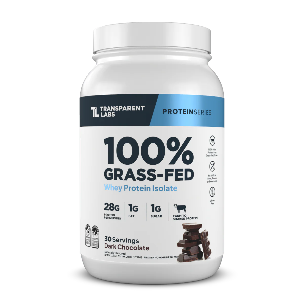 Transparent Labs 100% Grass-Fed Whey Isolate Protein