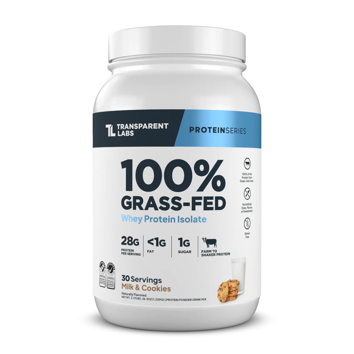 Transparent Labs 100% Grass-Fed Whey Isolate Protein