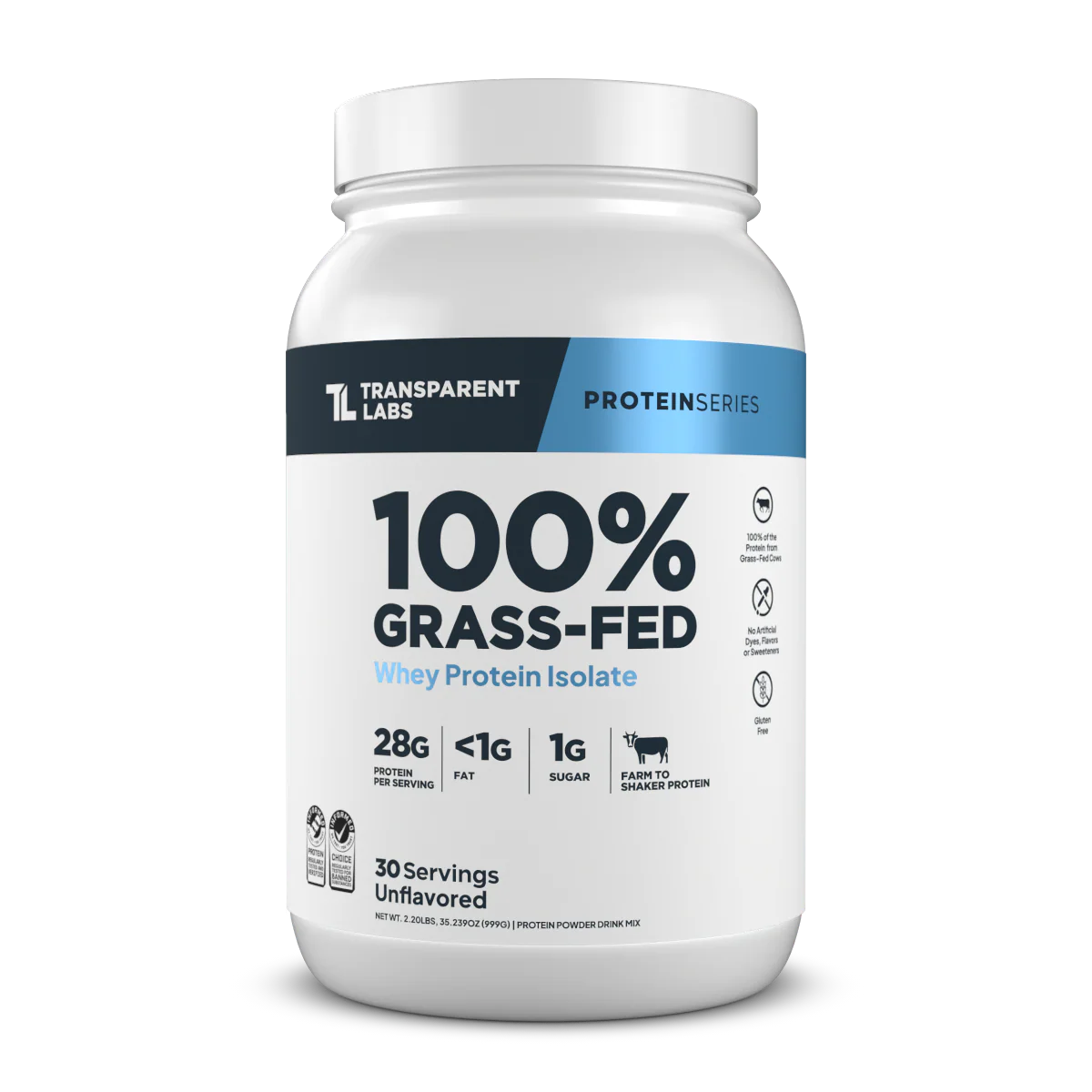 Transparent Labs 100% Grass-Fed Whey Isolate Protein