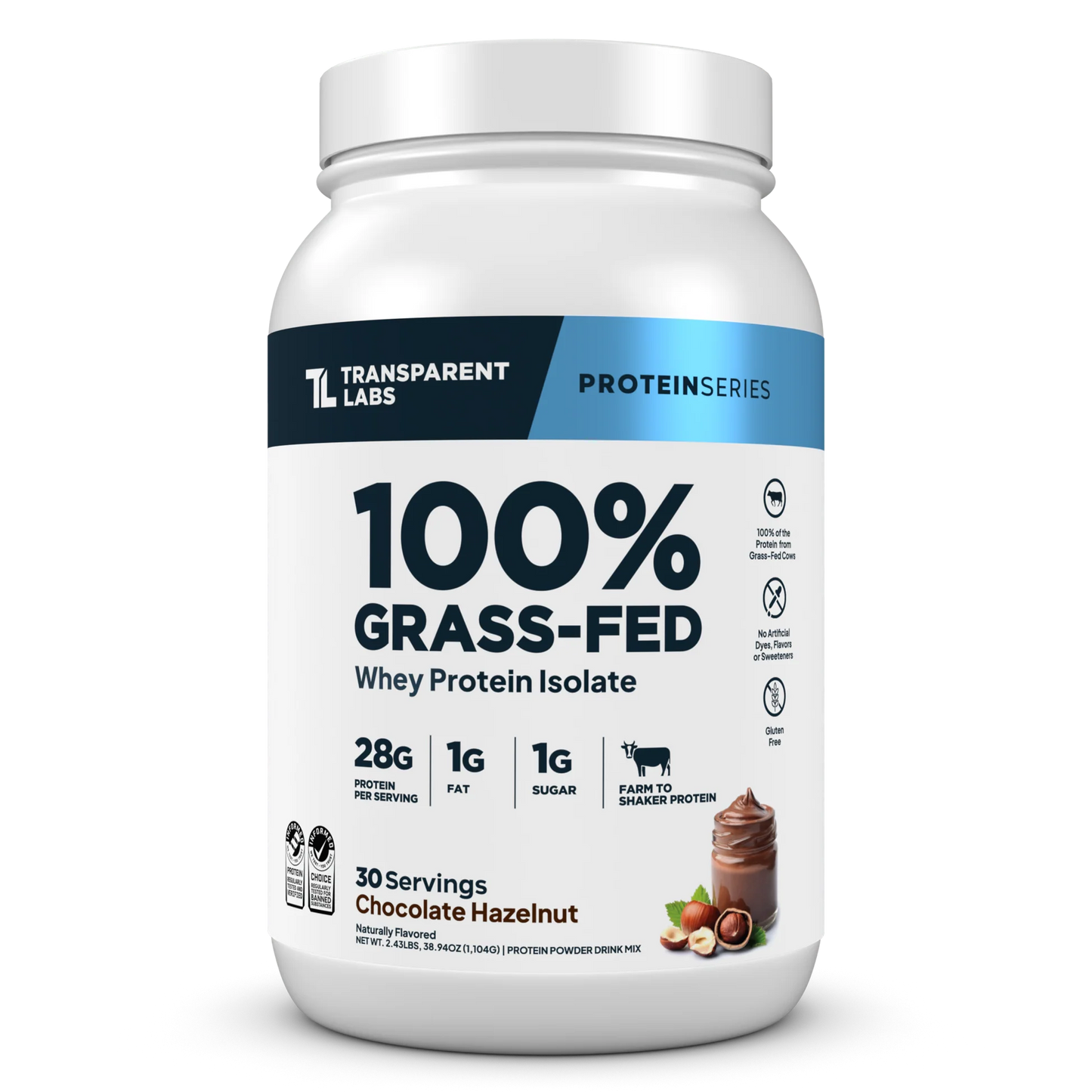 Transparent Labs 100% Grass-Fed Whey Isolate Protein