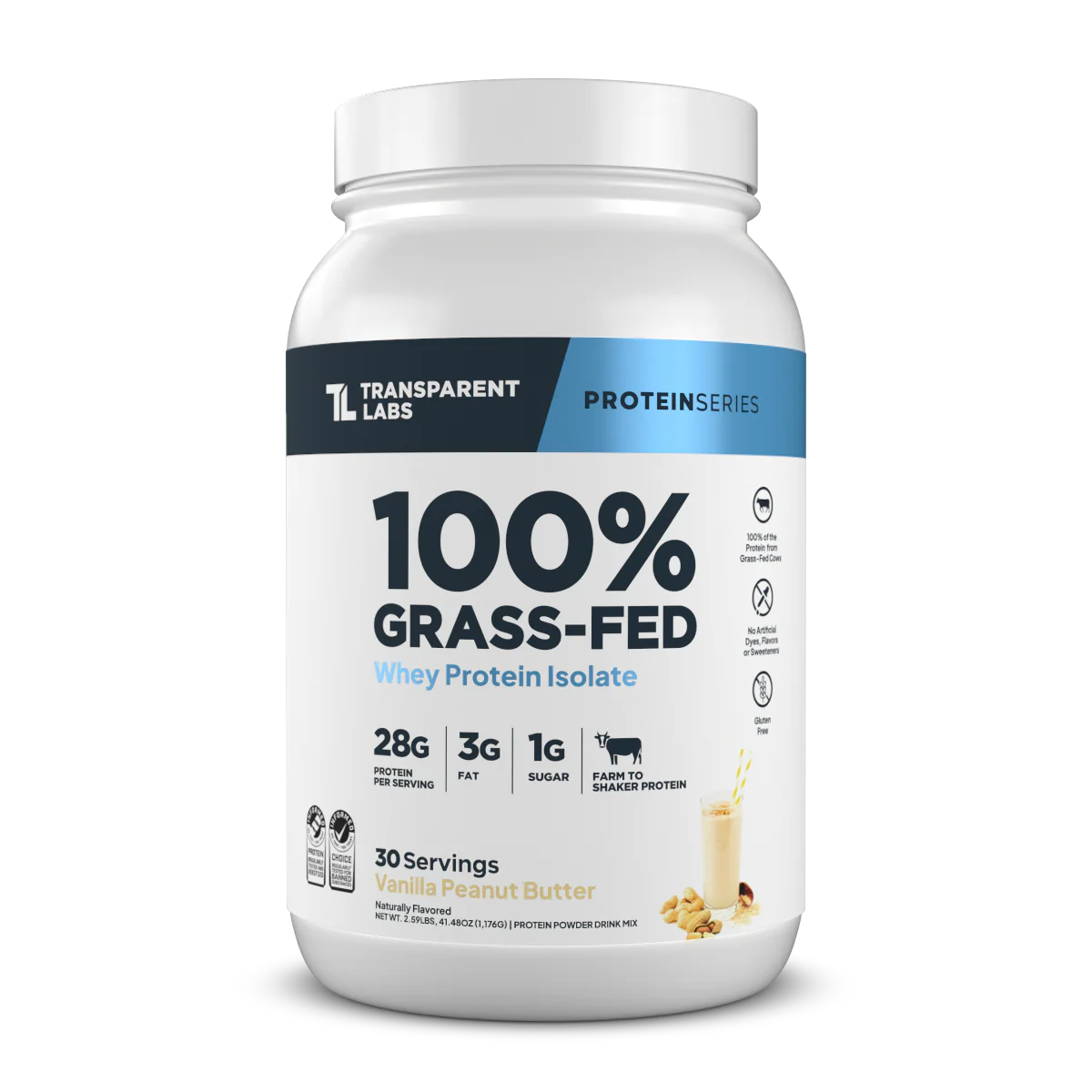 Transparent Labs 100% Grass-Fed Whey Isolate Protein