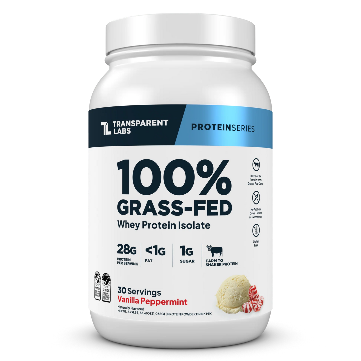 Transparent Labs 100% Grass-Fed Whey Isolate Protein