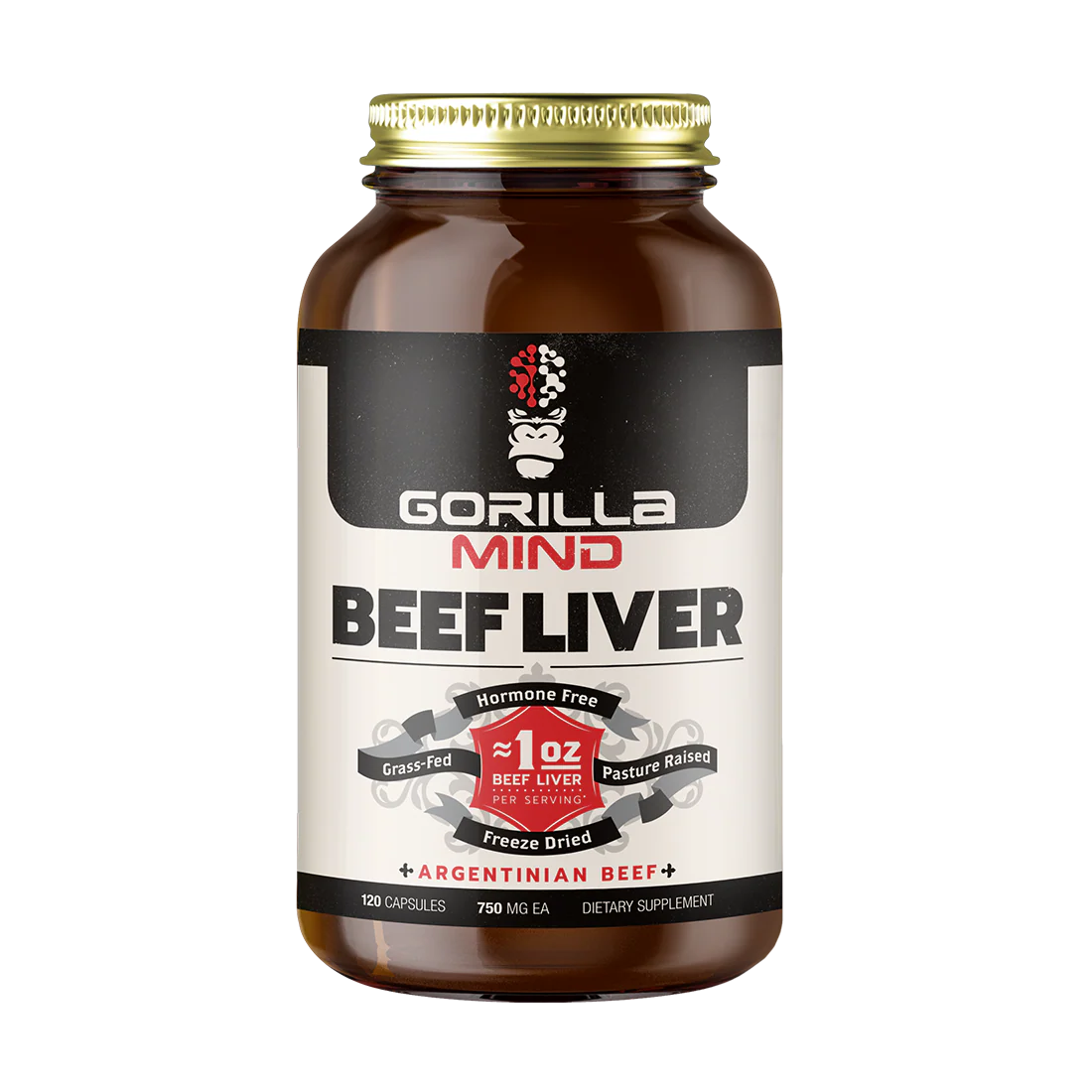 Gorilla Mind Beef Liver Capsules
