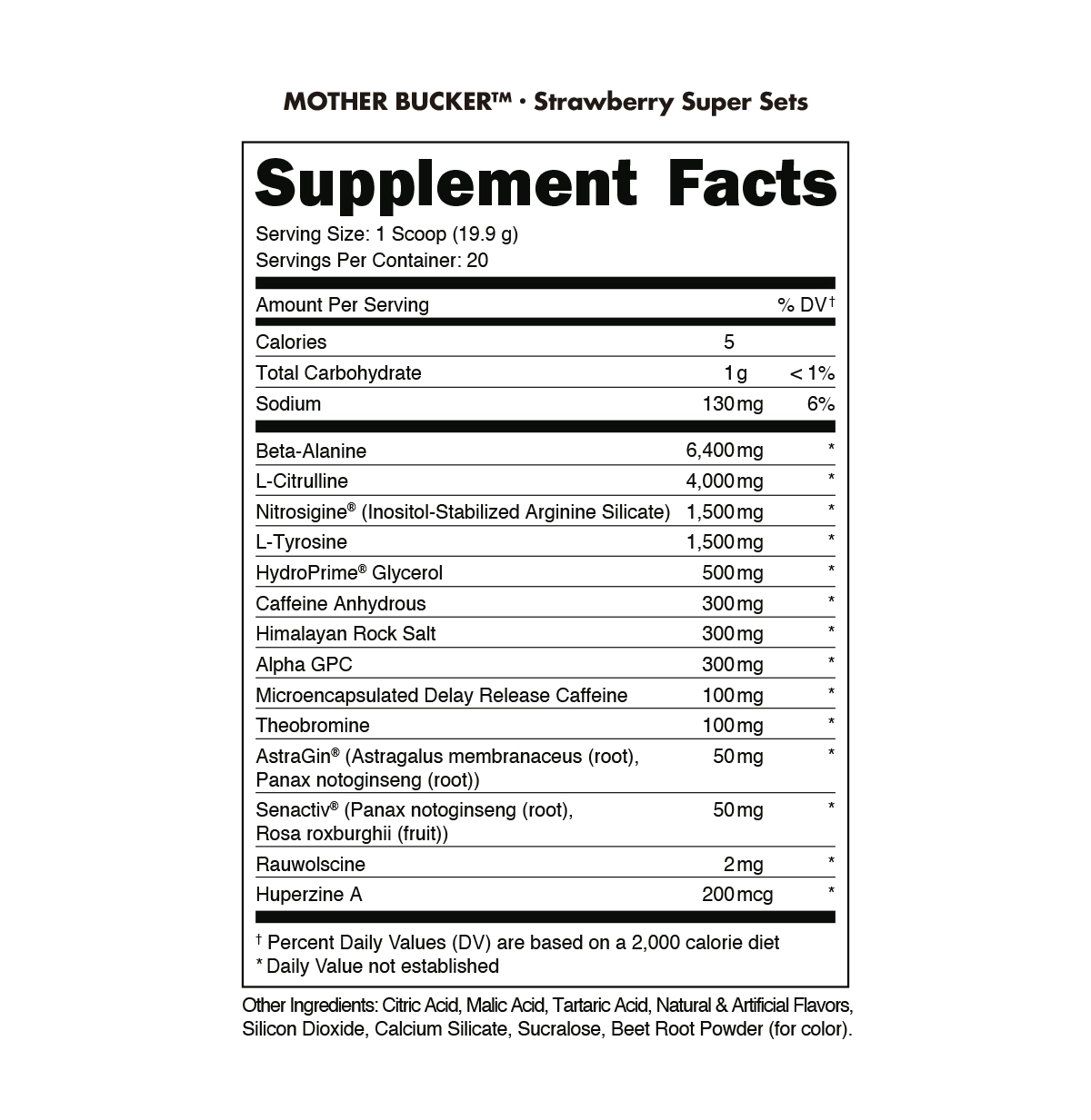 Bucked Up Mother Bucker Pre-Workout